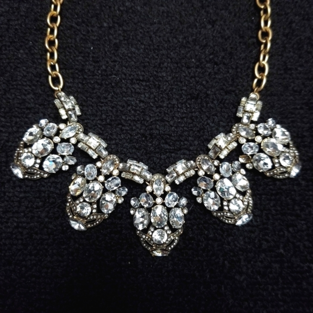 J Crew Gorgeous Rhinestone Statement Necklace - image 5